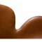 Gaia Dan-Form Esszimmerstuhl mit Armlehnen PU-Kunstleder hellbraun.