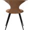 Flair Dan-Form krzesło stołowe prawdziwa skóra brązowy.