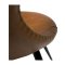 Flair Dan-Form krzesło stołowe prawdziwa skóra brązowy.