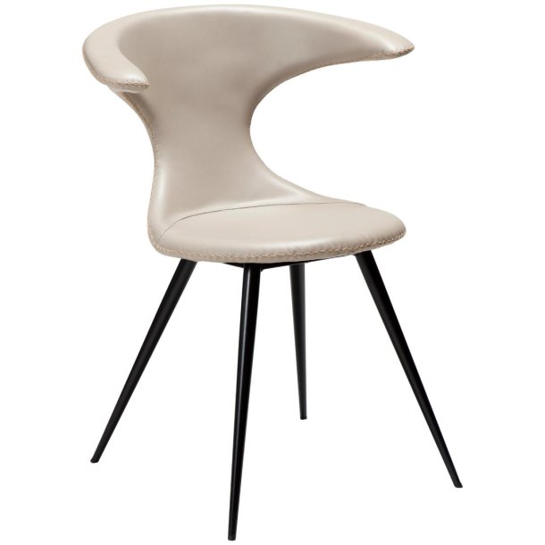 Flair Dan-Form spisestuestol PU kunstlder lysegr.