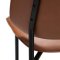 Ohmy Dan-Form spisestuestol PU kunstlder cognac farvet.