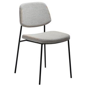 Menta Dan-Form matstol bouclé ljusgr.