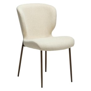 Glory Dan-Form matstol bouclé offwhite.