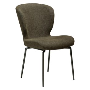 Glory Dan-Form matstol bouclé mörkgrön.