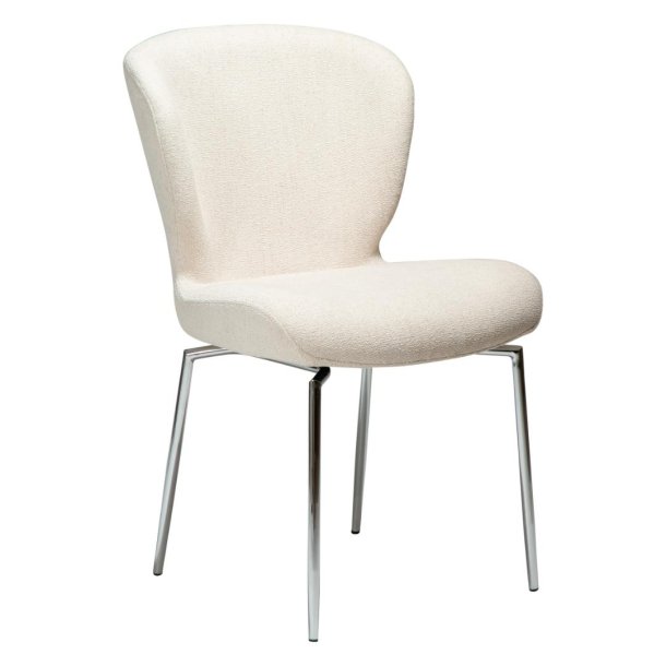 Glory Dan-Form matstol vridfot bouclé beige.