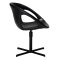 Carry Dan-Form Esszimmerstuhl mit Armlehnen, Drehfuß PU-Kunstleder schwarz.