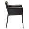 Vale Dan-Form Esszimmerstuhl mit Armlehnen PU-Kunstleder schwarz.