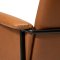 Vale Dan-Form Esszimmerstuhl mit Armlehnen PU-Kunstleder hellbraun.