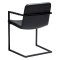 Bounce Dan-Form Esszimmerstuhl mit Armlehnen PU-Kunstleder schwarz.