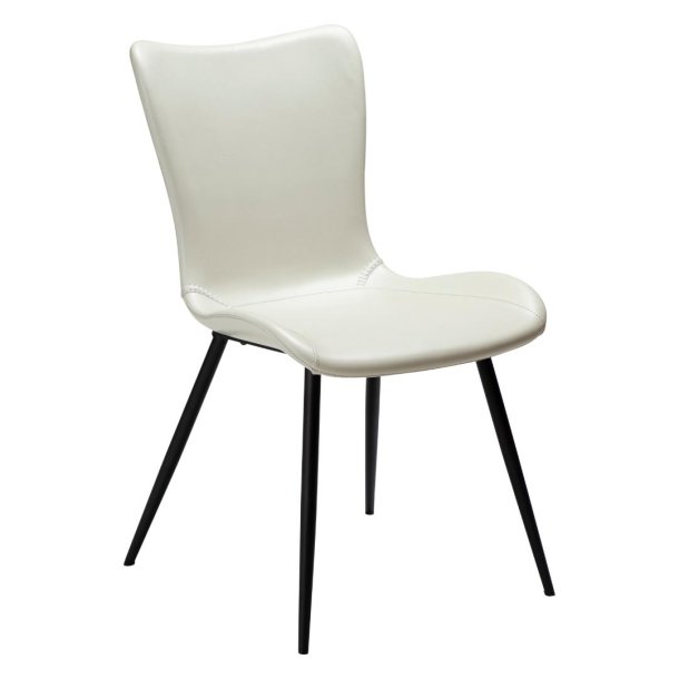 Medusa Dan-Form Esszimmerstuhl PU-Kunstleder weiß.