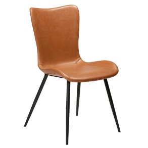 Medusa Dan-Form spisestuestol PU kunstlder lysebrun.