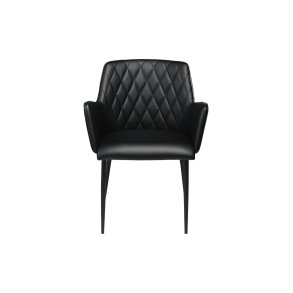 Rombo Dan-Form spisestuestoler med armlene PU kunstl�r svart.