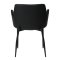 Rombo Dan-Form Esszimmerstuhl mit Armlehnen PU-Kunstleder schwarz.