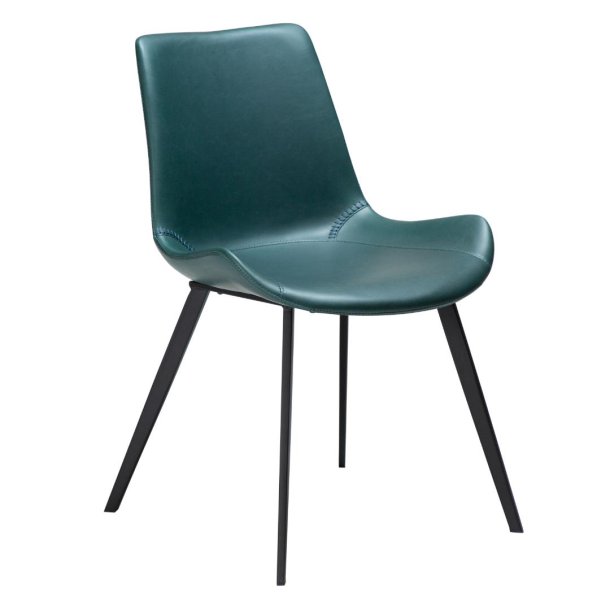 Hype Dan-Form spisestuestol PU kunstlder grn.