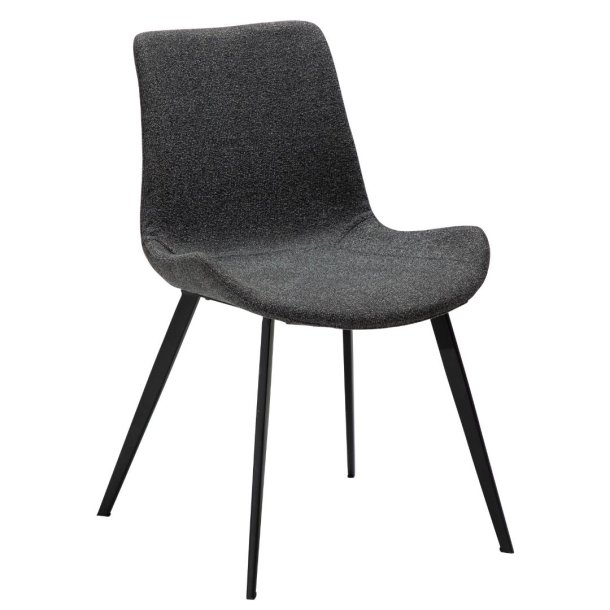 Hype Dan-Form matstol bouclé mörkgr.