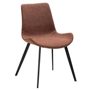 Hype Dan-Form matstol bouclé bordeaux.