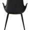 Hype Dan-Form Esszimmerstuhl mit Armlehnen PU-Kunstleder schwarz.