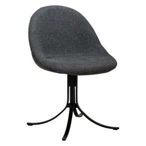 Dolo Dan-Form matstol vridfot bouclé mörkgr.