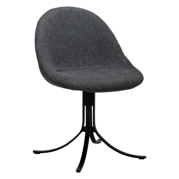 Dolo Dan-Form matstol vridfot bouclé mörkgr.