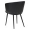 Hey Dan-Form matstol med armstöd bouclé, PU-konstläder svart.