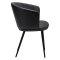 Hey Dan-Form matstol med armstöd bouclé, PU-konstläder svart.