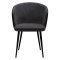 Hey Dan-Form matstol med armstöd bouclé, PU-konstläder svart.