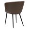Hey Dan-Form matstol med armstöd PU-konstläder, bouclé brun.
