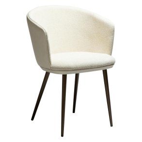 Hey Dan-Form matstol med armstöd bouclé offwhite.