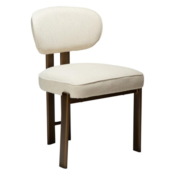 Duct Dan-Form Esszimmerstuhl Bouclé beige.