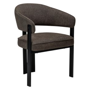 Duct Dan-Form matstol med armstöd bouclé brun.