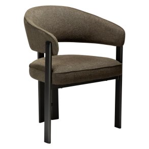 Duct Dan-Form matstol med armstöd bouclé mörkgrön.