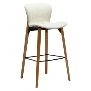 Paragon Dan-Form barstol bouclé hvit.