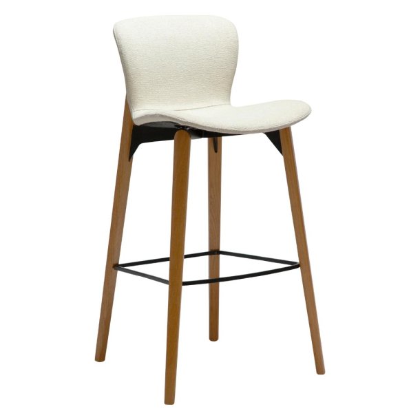 Paragon Dan-Form barstol bouclé hvit.