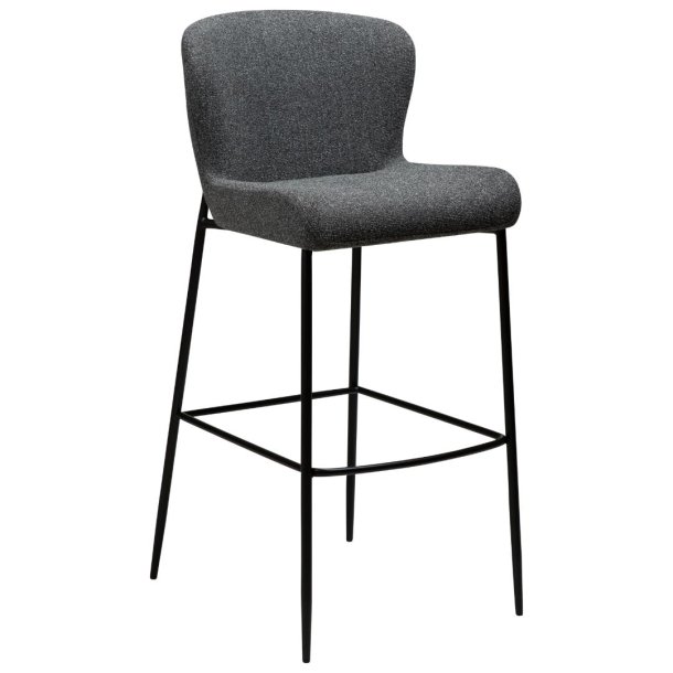 Glam Dan-Form barstol bouclé mrkegr.