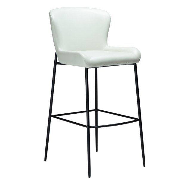 Glam Dan-Formorous barstol PU kunstlr hvit.