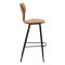 S.I.T Dan-Form barstol PU kunstlr lysebrun.