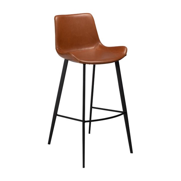 Hype Dan-Form barstol PU-konstläder ljusbrun.