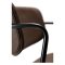 Zed Dan-Form counterstol med armstöd PU-konstläder brun.