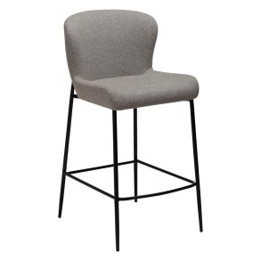 Glam Dan-Form counter stol bouclé lysebrun.