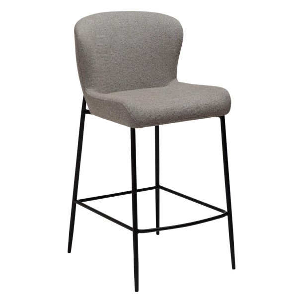 Glam Dan-Form counter stol bouclé lysebrun.