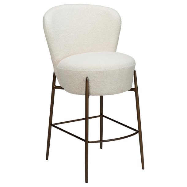 Orbit Dan-Form counter stol bouclé hvit.