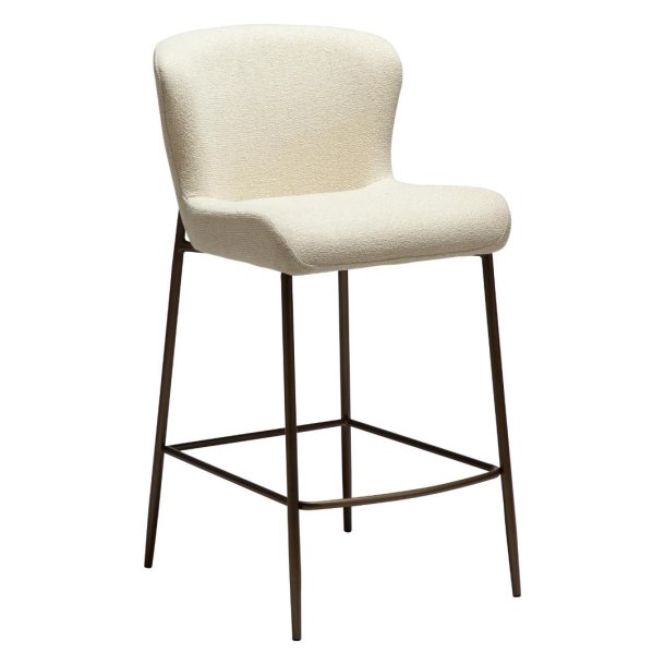 Glam Dan-Form counter stol bouclé offwhite.