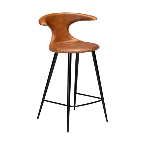 Flair Dan-Form counter stol ekte lr brun.