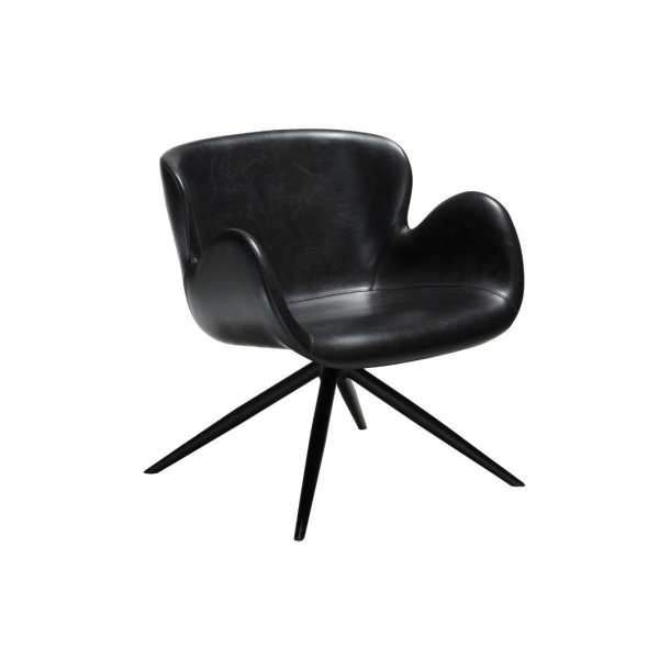 Gaia Dan-Form lnestol med armln PU kunstlder sort.