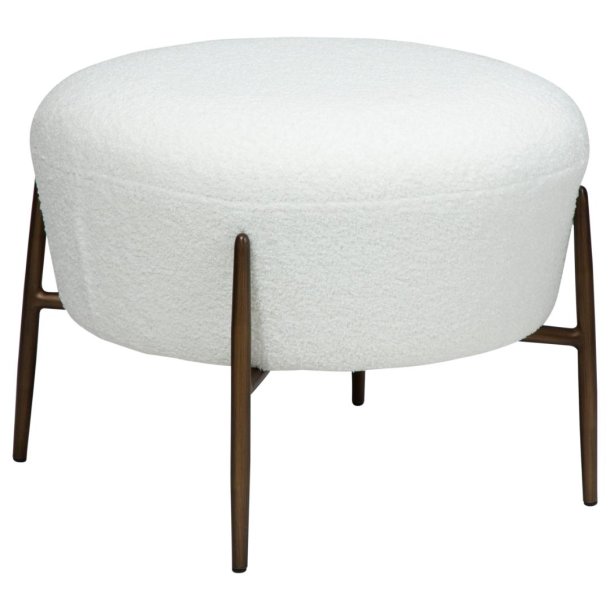 Orbit Dan-Form Pouf Bouclé weiß.