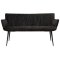 Join Dan-Form Sitzbank mit Armlehnen Velours schwarz.