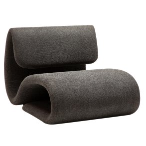 Dubna Dan-Form Sessel Bouclé dunkelgrau.