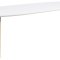 Belle spisebord 100 x 170/270 cm inkl. 2 tillgspl., i hvid med Pincon ben, crome beslag.