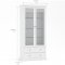 Venedig 2-drs vitrineskap med 2 skuffer, bredde 97 cm, hyde 201 cm hvit.