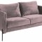Kingsley A2 2,5-osobowa sofa z czarnymi nogami metalowymi.